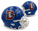 John Elway Signed Denver Broncos Authentic Throwback Full Size Helmet Beckett