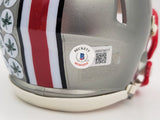 DENZEL BURKE AUTOGRAPHED OHIO STATE FLASH GRAY SPEED MINI HELMET BECKETT 203891