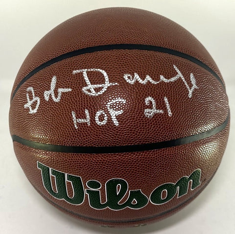 BOB DANDRIDGE Signed Full Size Wilson Replica BUCKS Basketball AUTO w/ HOF - BAS