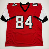 Autographed/Signed Roddy White Atlanta Red Football Jersey Beckett BAS COA