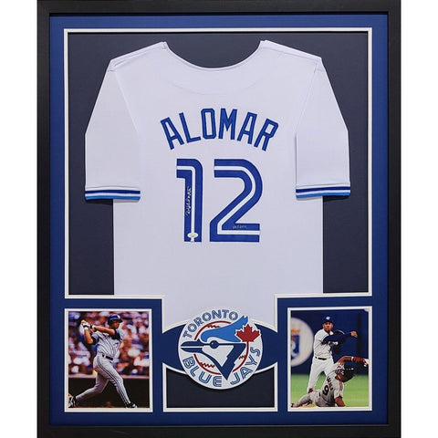Roberto Alomar Autographed Signed Framed Toronto Blue Jays Jersey JSA