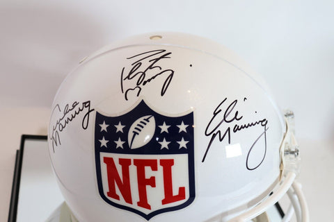 Archie, Eli, & Peyton Manning Autographed NFL Helmet (with Case)