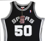 Spurs David Robinson Signed Black 1998-99 M&N Swingman HWC Jersey Fanatics