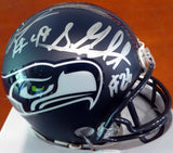 SHAQUEM & SHAQUILL GRIFFIN AUTOGRAPHED SEAHAWKS MINI HELMET MCS HOLO 134373
