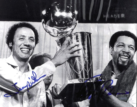 Lenny Wilkens & Fred Brown Autographed 8x10 Photo MCS Holo 87474