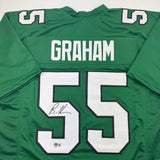 Autographed/Signed Brandon Graham Philadelphia Kelly Green Jersey JSA COA