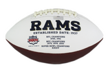 Marshall Faulk Signed Los Angeles Rams NFL Embroidered Football with "HOF 20XI"