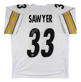 Jack Sawyer Authentic Signed White Pro Style Jersey Autographed BAS Witnessed