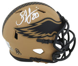 Eagles Brian Dawkins Signed Salute To Service II Speed Mini Helmet BAS Witnessed