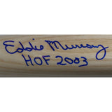 Eddie Murray Autographed Baltimore Orioles Blonde Baseball Bat HOF Beckett 54074