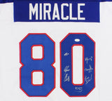 Multi-Signed 1980 USA Custom White Miracle On Ice Jersey with 7 Signatures