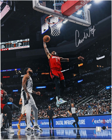 Cam Whitmore Houston Rockets Signed 16" x 20" Dunk vs. San Antonio Spurs Photo
