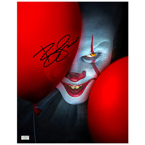 Bill Skarsgard Autographed Rare 2017 IT Pennywise Classic 11x14 Balloons Photo