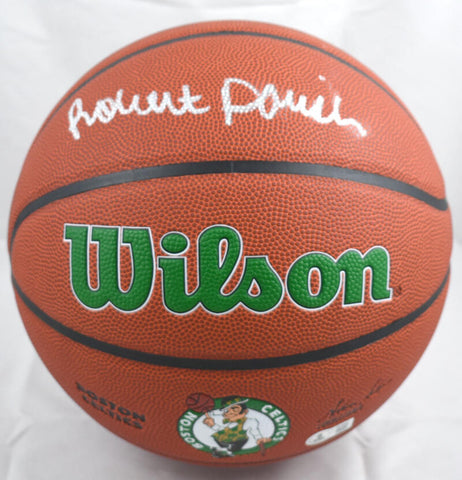 Robert Parish Autographed Official NBA Logo Wilson Basketball - Beckett W Holo