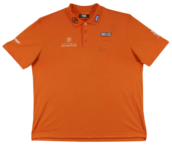 John Daly Authentic Signed Match Worn Orange Loudmouth Polo Shirt BAS #BK84781