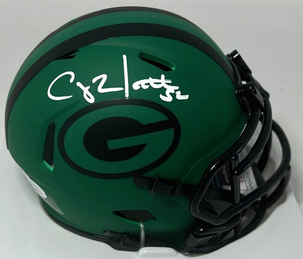 Packers CLAY MATTHEWS Signed Alternate 2025 RAVE Speed Mini Helmet AUTO - JSA
