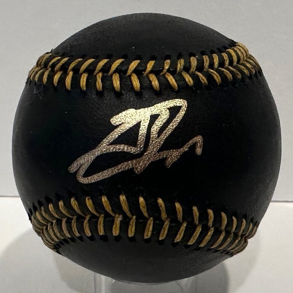 Brewers Outfielder JACKSON CHOURIO Signed Official BLACK Baseball AUTO - MLB