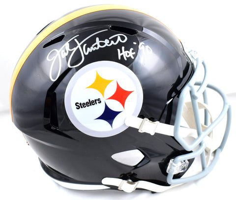 Jack Lambert Autographed Steelers F/S 63-76 Speed Helmet w/ HOF- Beckett W Holo