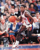 Isiah Thomas Autographed 8x10 Photo Detroit Pistons Beckett BAS QR #BS12934