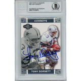 Tony Dorsett Autographed 07 Topps Co-Signers 48 Slab Trading Card Beckett 45924