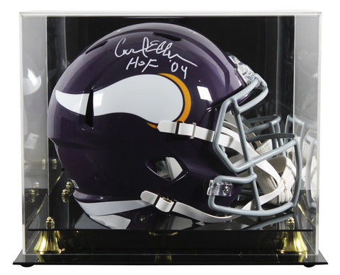 Vikings Carl Eller "HOF 2004" Signed 1961-79 TB F/S Speed Rep Helmet W/ Case BAS