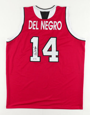 Vinny Del Negro Signed North Carolina State Wolfpack Jersey PSA COA -Point Guard