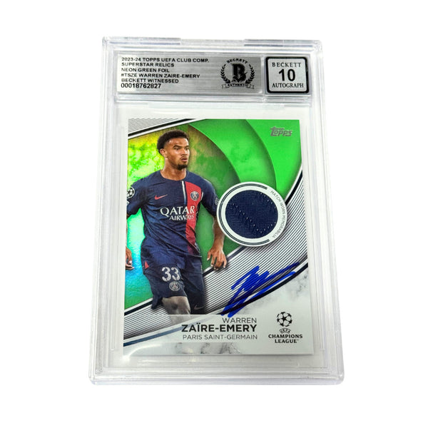 Warren Zaire-Emery Signed 2023 Topps UCC Superstar Relics /199 - BGS 10 Auto