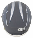 Panthers Xavier Legette Signed Slate Speed Mini Helmet W/ Case BAS Witnessed