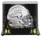 Vikings Randy Moss Signed 2024 On-Field Alt Speed Mini Helmet W/ Case BAS Wit