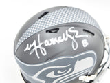 Matt Hasselbeck Signed Seattle Seahawks Slate Gray Speed Mini Helmet Beckett Wit