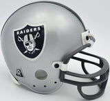 George Blanda Autographed Oakland Raiders Silver Mini Helmet Beckett QR #BS30078