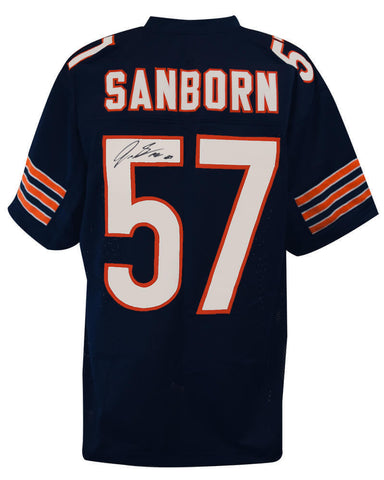 Jack Sanborn (CHICAGO BEARS) Signed Navy Custom Jersey (SCHWARTZ SPORTS COA)
