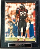 Neil Smith Autographed Denver Broncos (Navy) 8x10 Photo w/ Plaque BAS COA