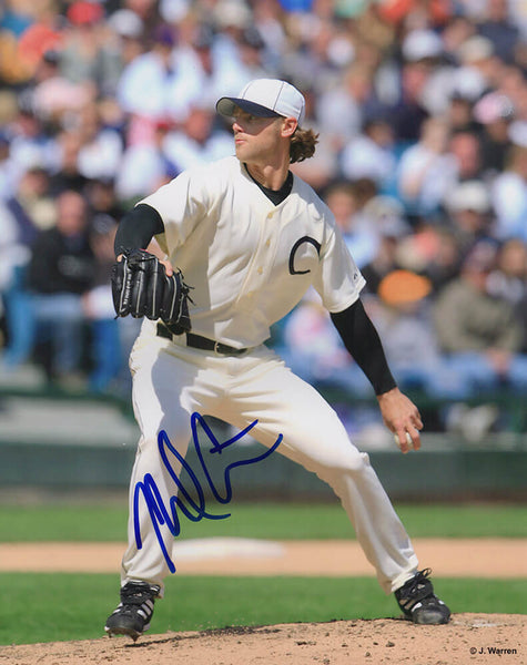 Neal Cotts Signed White Sox White T/B Jersey Pitching 8x10 Photo -(SCHWARTZ COA)