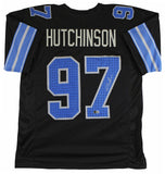 Aidan Hutchinson Authentic Signed Black Alternate Pro Style Jersey BAS Witnessed