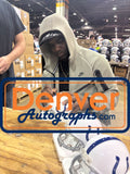 Edgerrin James Autographed Indianapolis Colts VSR4 Mini Helmet Beckett 51583
