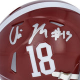Malachi Moore Alabama Crimson Tide Autographed Riddell Speed Mini Helmet