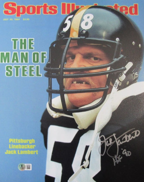 Jack Lambert HOF Pittsburgh Steelers Signed/Inscribed 11x14 Photo Beckett 201631