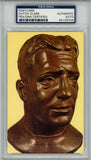 Dutch Clark Signed Pro Football Hall of Fame Post Card PSA Slab 42641