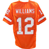 Doug Williams Autographed Pro Style Orange XL Jersey Beckett Witness 49745