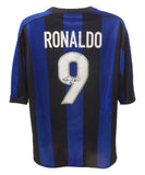Ronaldo Nazario Signed Inter Milan Home Soccer Jersey #9 with Beckett COA