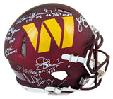 Washington (7) Green, Riggins, Williams +4 Signed F/S Speed Proline Helmet BAS W