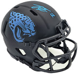 TRAVIS ETIENNE AUTOGRAPHED JAGUARS ECLIPSE MINI HELMET BECKETT WITNESS 225126