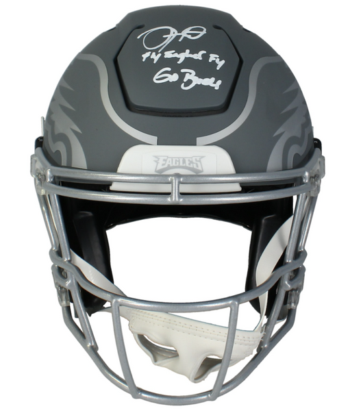 Jalen Hurts Autographed "Fly Eagles Fly" Slate SpeedFlex Helmet Fanatics LE 25