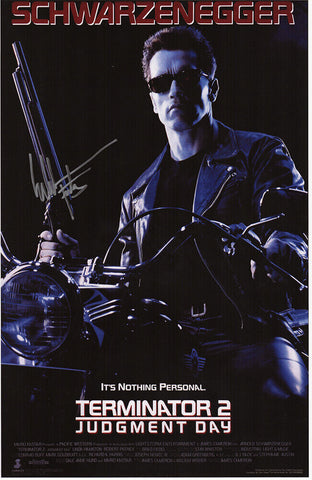Edward Furlong Signed Terminator 2: Judgment Day 11x17 Movie Poster - (SS COA)