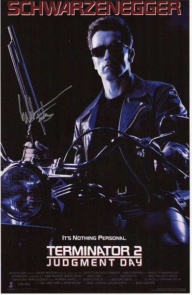 Edward Furlong Signed Terminator 2: Judgment Day 11x17 Movie Poster - (SS COA)