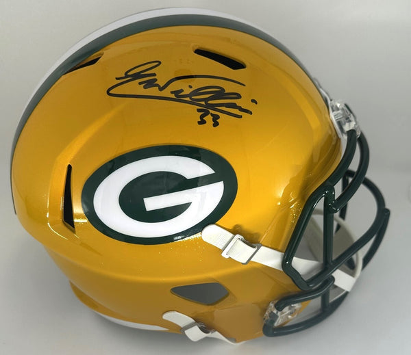 Packers Safety EVAN WILLIAMS Signed Full Size Replica Speed Helmet AUTO - JSA