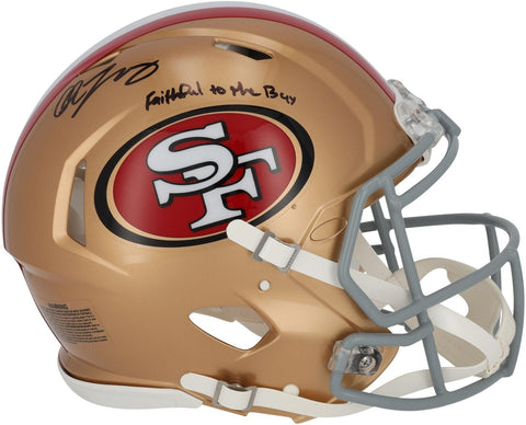 Chase Young 49ers Signed Speed Authentic Helmet with "Faithful to the Bay" Insc
