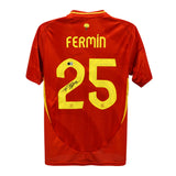 Fermin Lopez Signed Spain Home Soccer Jersey #25 with Beckett COA