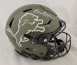 BARRY SANDERS SIGNED DETROIT LIONS F/S STS SPEEDFLEX HELMET BECKETT QR COA